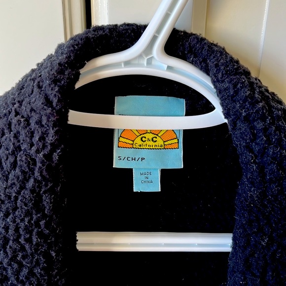 C&C California Sherling black leather vest - Picture 3 of 3